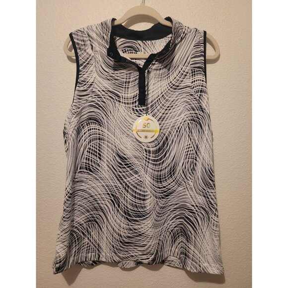 TAIL UPF 50 Mock Snap Racerback Tank Women Golf XXL 2XL Activewear NWT Sleevless - Picture 1 of 10